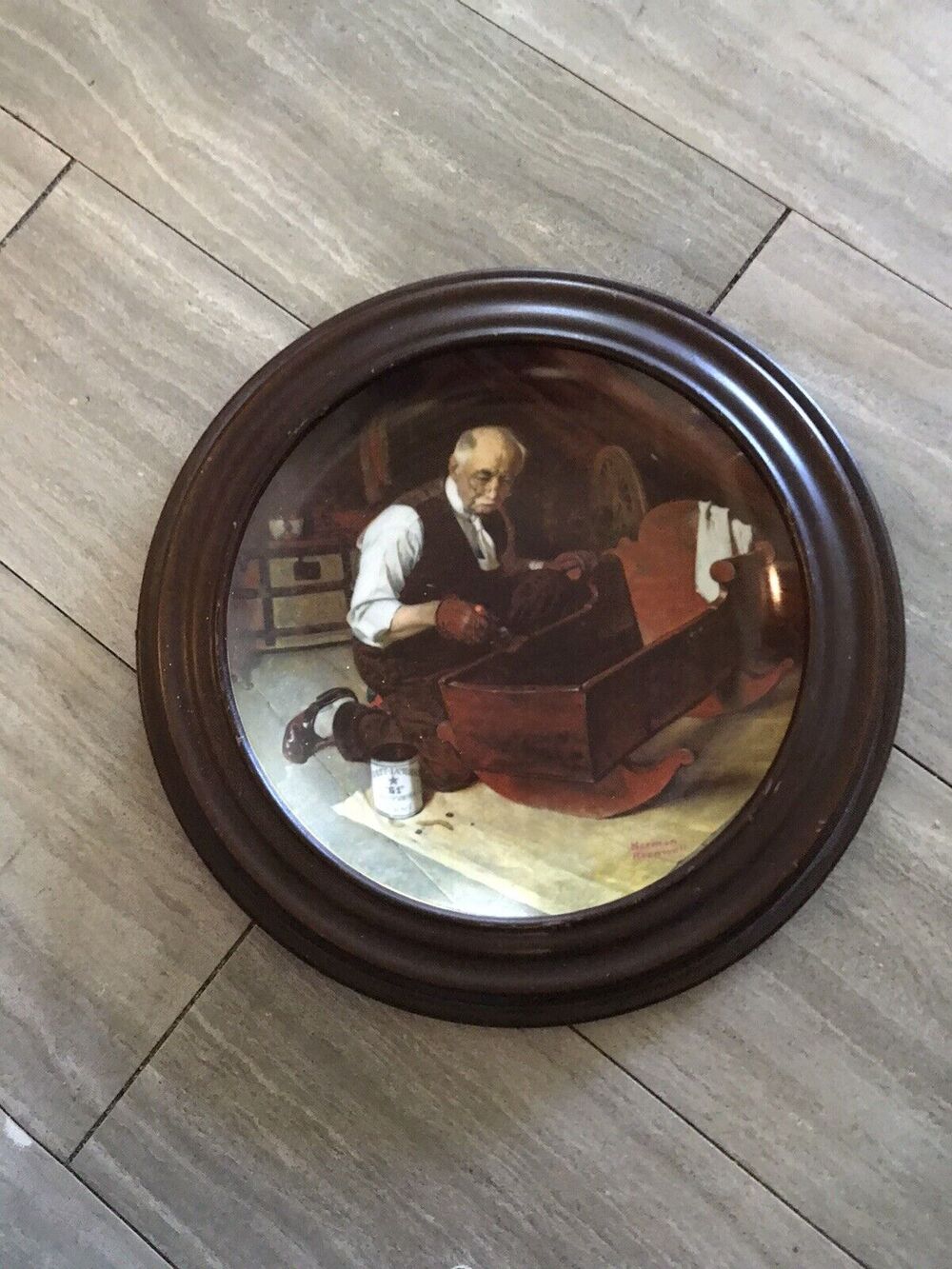 Grandpa’s Gift By Norman Rockwell Plate #10625G Limited Edition 150 Firing Days